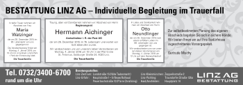 Traueranzeige von Bestattungen vom 31.12.2015 von OÖNachrichten