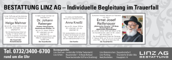 Traueranzeige von Bestattungen vom 30.01.2016 von OÖNachrichten
