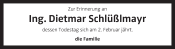 Traueranzeige von Dietmar Schlüßlmayr von OÖNachrichten