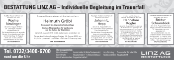 Traueranzeige von Bestattungen vom 11.08.2015 von OÖNachrichten