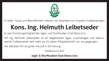 Traueranzeige von Helmuth Leibetseder von OÖNachrichten
