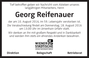 Traueranzeige von Georg Reifenauer von OÖNachrichten