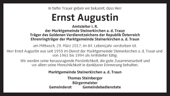 Traueranzeige von Ernst Augustin von OÖNachrichten