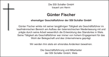 Traueranzeige von Günter Fischer von OÖNachrichten
