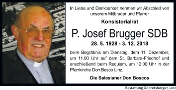 Traueranzeige von Josef Brugger von OÖNachrichten