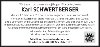 Traueranzeige von Karl Schwertberger von OÖNachrichten