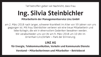 Traueranzeige von Silvia Steinbichler von OÖNachrichten