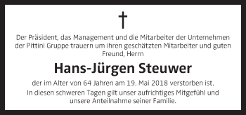 Traueranzeige von Hans-Jürgen Steuwer von OÖNachrichten