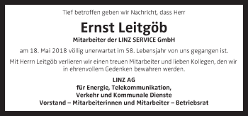 Traueranzeige von Ernst Leitgöb von OÖNachrichten
