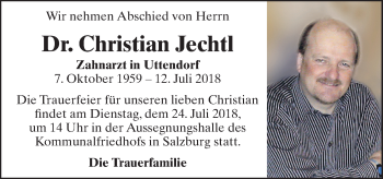 Traueranzeige von Christian Jechtl von OÖNachrichten