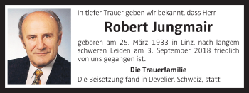 Traueranzeige von Robert Jungmair von OÖNachrichten