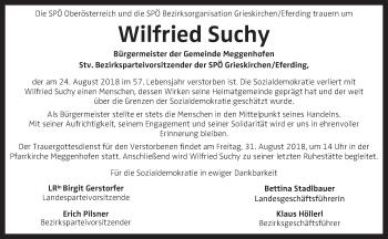 Traueranzeige von Wilfried Suchy von OÖNachrichten