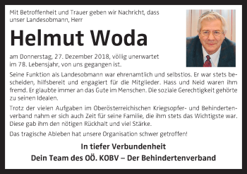 Traueranzeige von Helmut Woda von OÖNachrichten