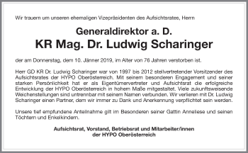 Traueranzeige von Ludwig Scharinger von OÖNachrichten