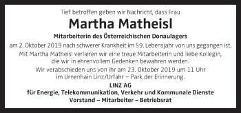 Traueranzeige von Martha Matheisl von OÖNachrichten