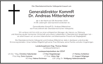 Traueranzeige von Andreas Mitterlehner von OÖNachrichten