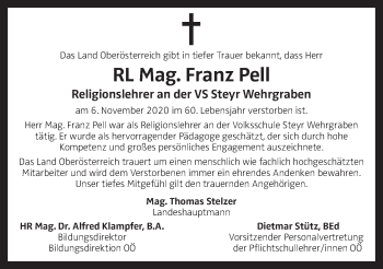 Traueranzeige von Franz Pell von OÖNachrichten