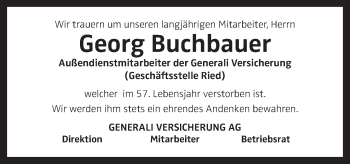 Traueranzeige von Georg Buchbauer von OÖNachrichten