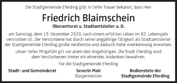 Traueranzeige von Friedrich Blaimschein von OÖNachrichten