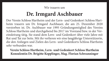 Traueranzeige von Irmgard Aschbauer von OÖNachrichten