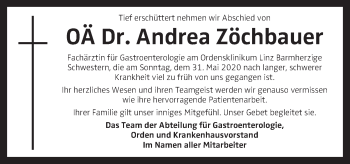Traueranzeige von Andrea Zöchbauer von OÖNachrichten