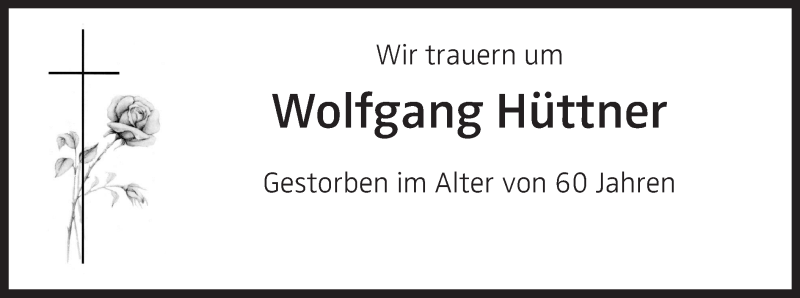  Traueranzeige für Wolfgang Hüttner vom 03.08.2020 aus OÖNachrichten