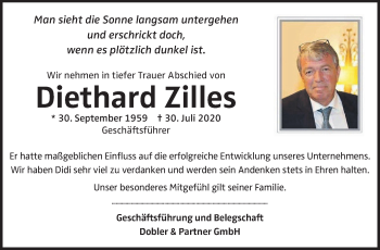 Traueranzeige von Diethard Zilles von OÖNachrichten