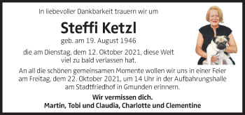Traueranzeige von Steffi Ketzl von OÖNachrichten