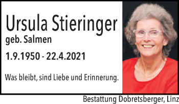 Traueranzeige von Ursula Stieringer von OÖNachrichten