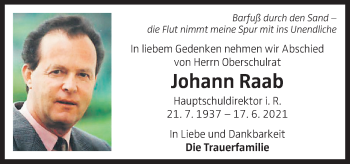 Traueranzeige von Johann Raab von OÖNachrichten