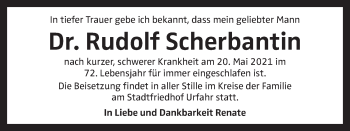 Traueranzeige von Rudolf Scherbantin von OÖNachrichten