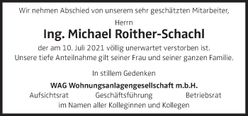 Traueranzeige von Michael Roither-Schachl von OÖNachrichten