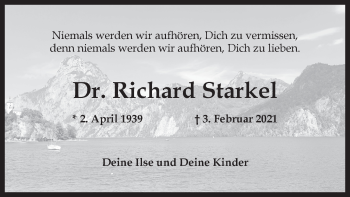 Traueranzeige von Richard Starkel von OÖNachrichten