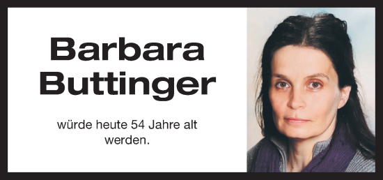 Traueranzeige von Barbara Buttinger von OÖNachrichten