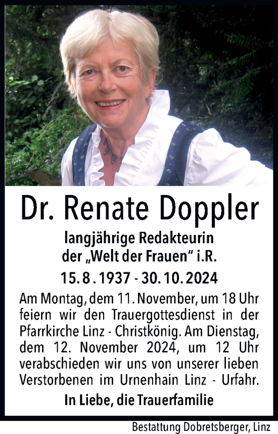Traueranzeige von RenateDoppler Doppler von OÖNachrichten