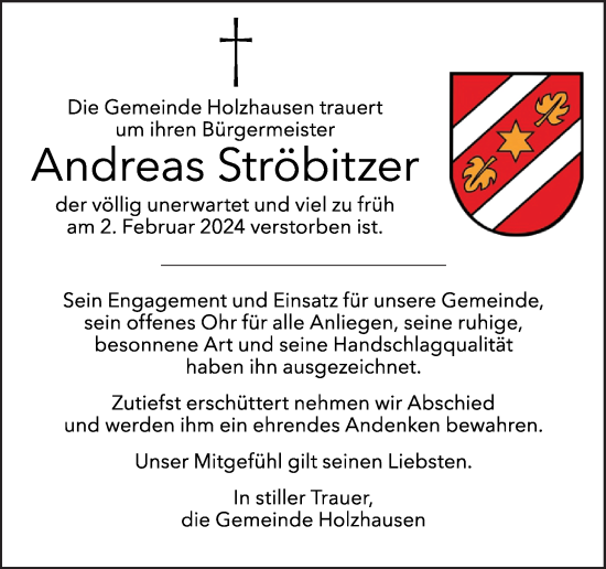 Traueranzeige von Andreas Ströbitzer von OÖNachrichten