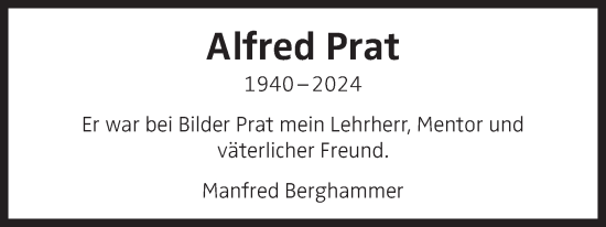 Traueranzeige von Alfred Prat von OÖNachrichten