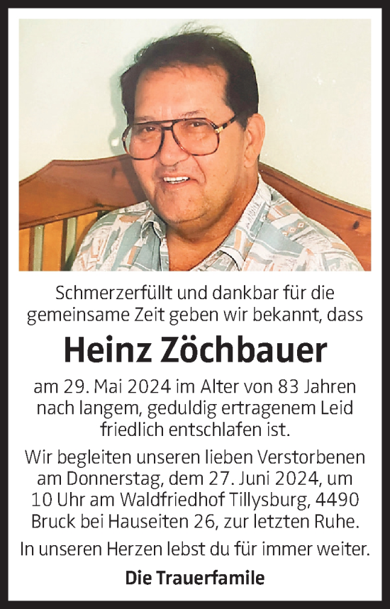 Traueranzeige von Heinz Zöchbauer von OÖNachrichten