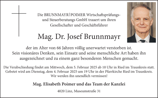 Traueranzeige von Josef Brunnmayr von OÖNachrichten