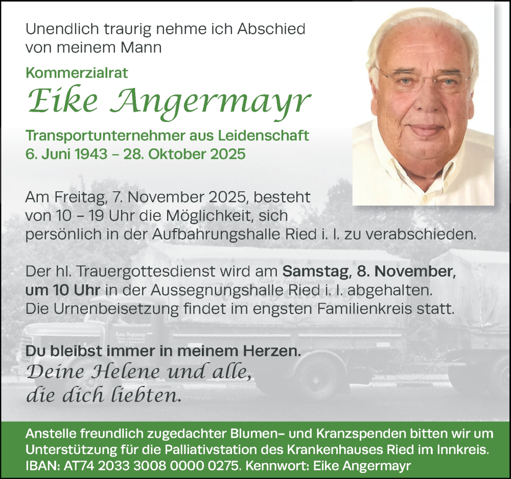  Traueranzeige für Eike Angermayr vom 05.11.2025 aus OÖNachrichten