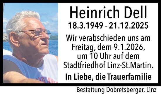 Traueranzeige von Heinrich Dell von OÖNachrichten